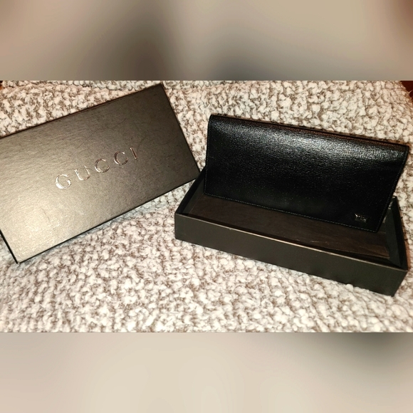 Gucci black leather wallet - Picture 1 of 5